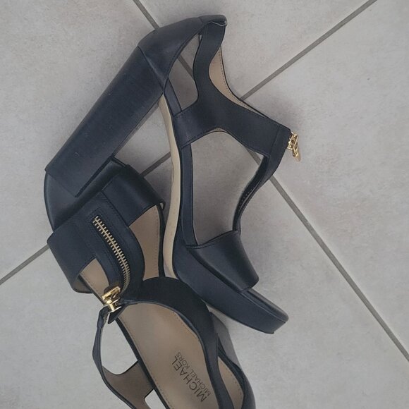 Michael Kors Berkley Leather High Heel Sandal - Picture 2 of 4